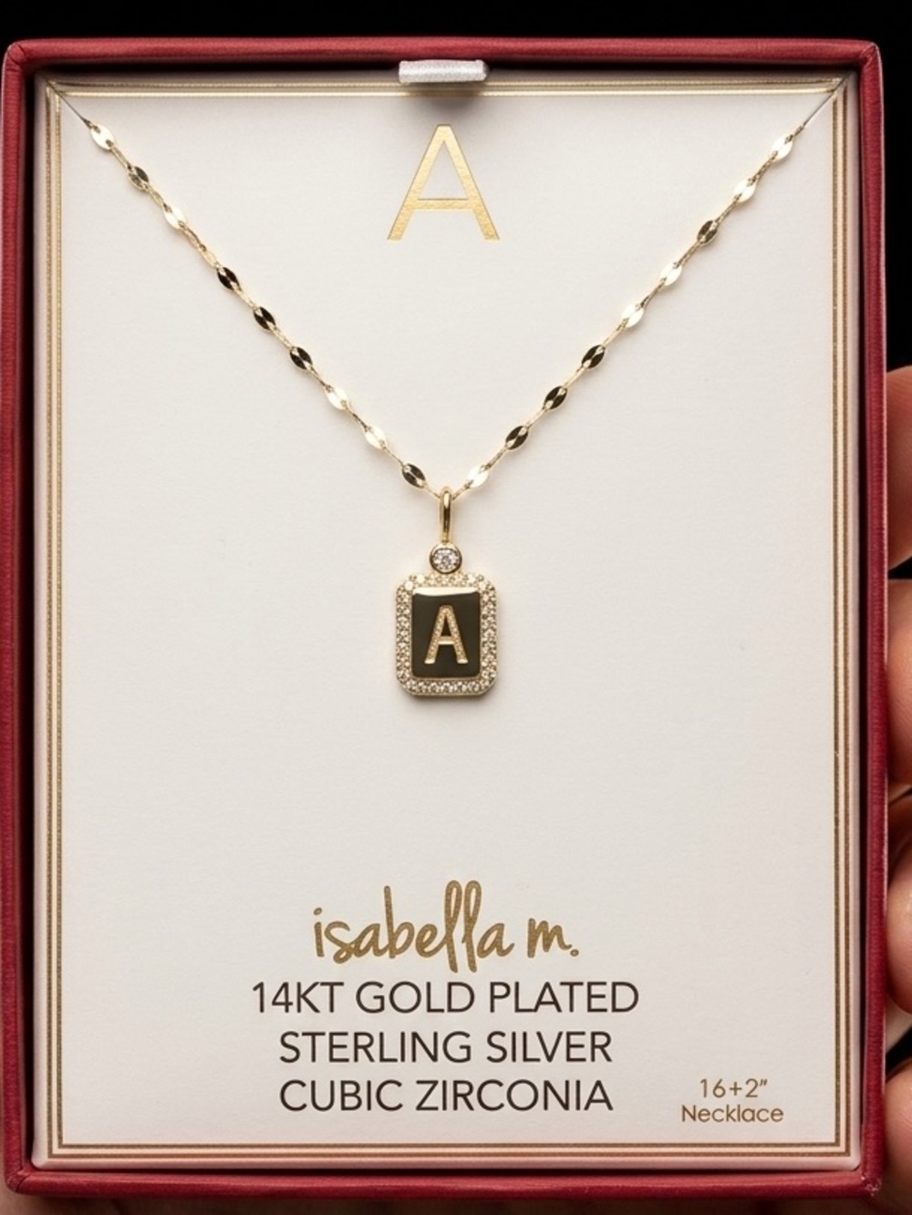 Isabella M. 14KT Gold Plated Sterling Silver Initial 'A' Necklace